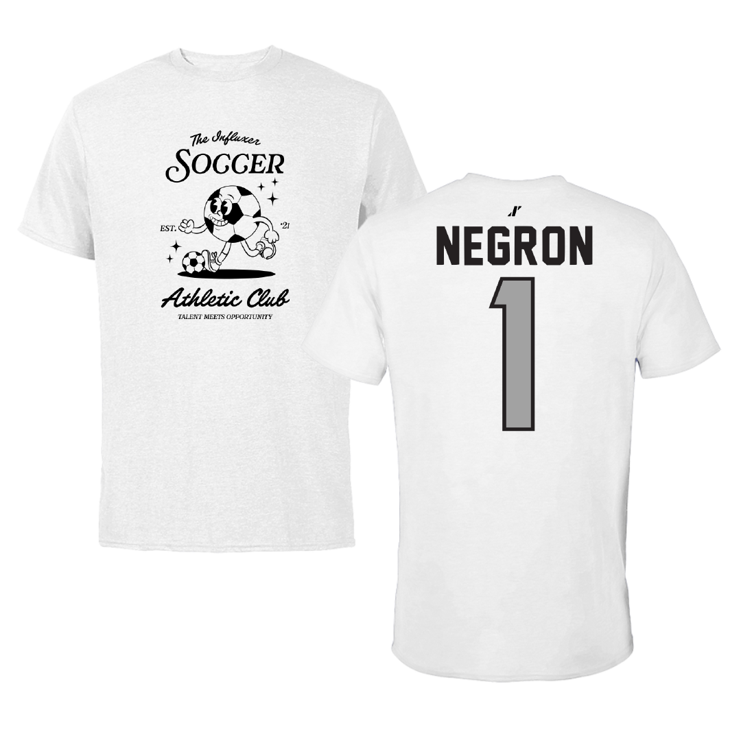 Soccer White Influxer Athletic Club Tee - #1 Selena Negron