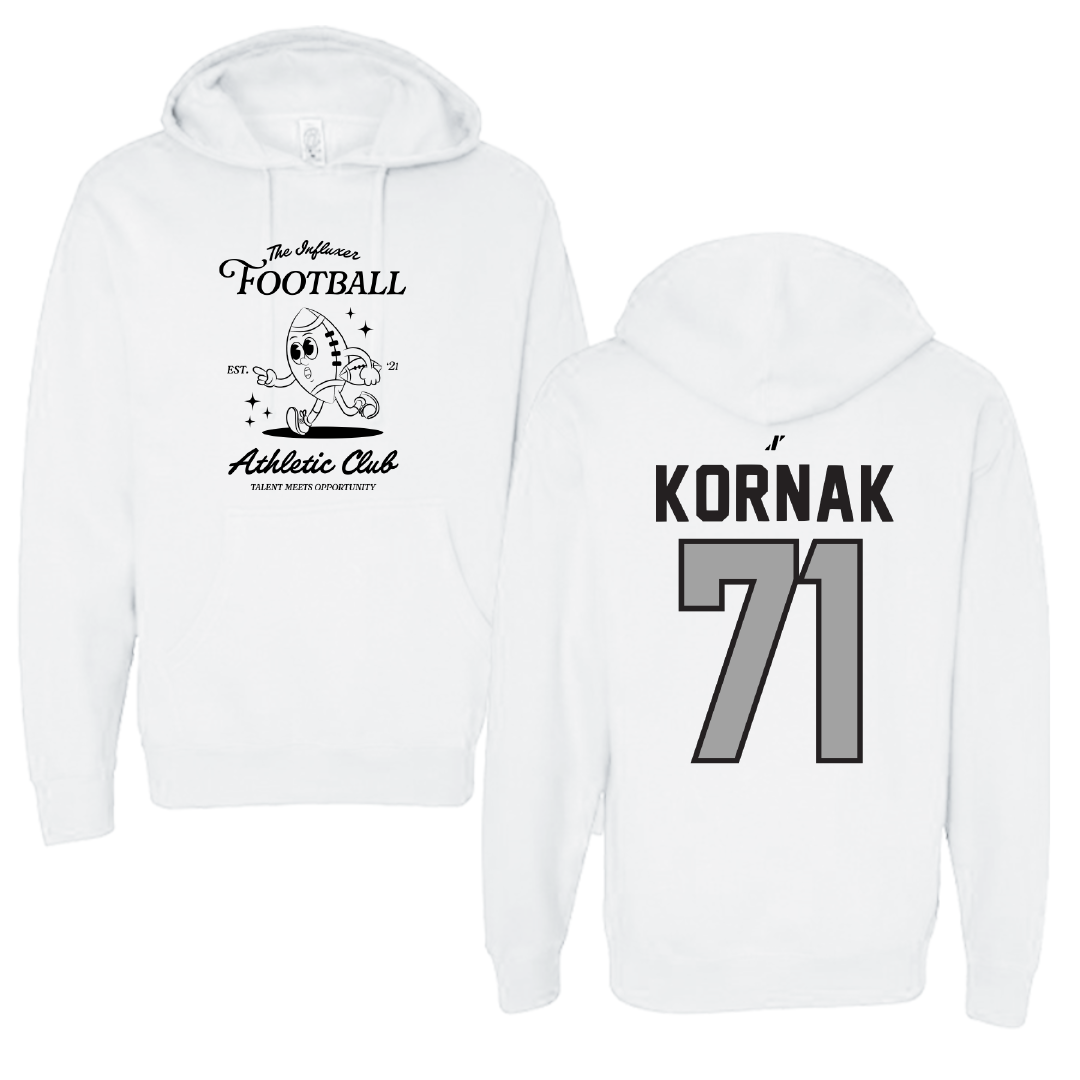 Football White Influxer Athletic Club Hoodie - #71 Brady Kornak