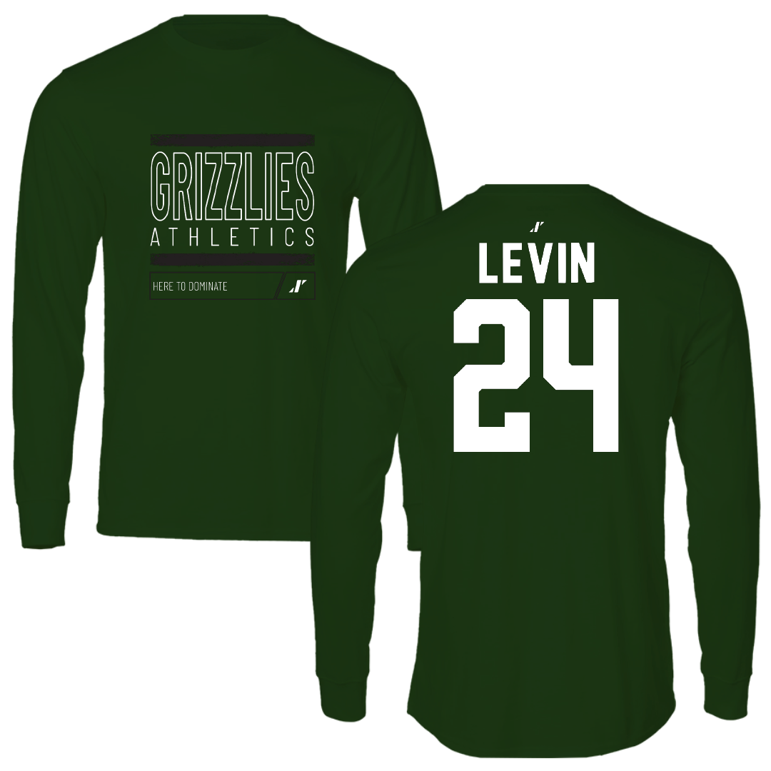 Adams State University Soccer Forest Green Dominate Long Sleeve - #24 Denali Levin