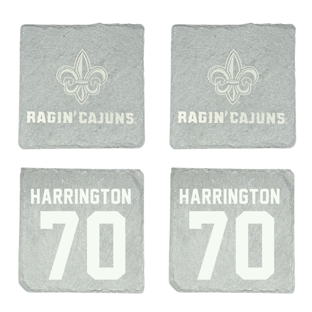 University of Louisiana at Lafayette Football Stone Coaster (4 Pack)  - #70 Jax Harrington