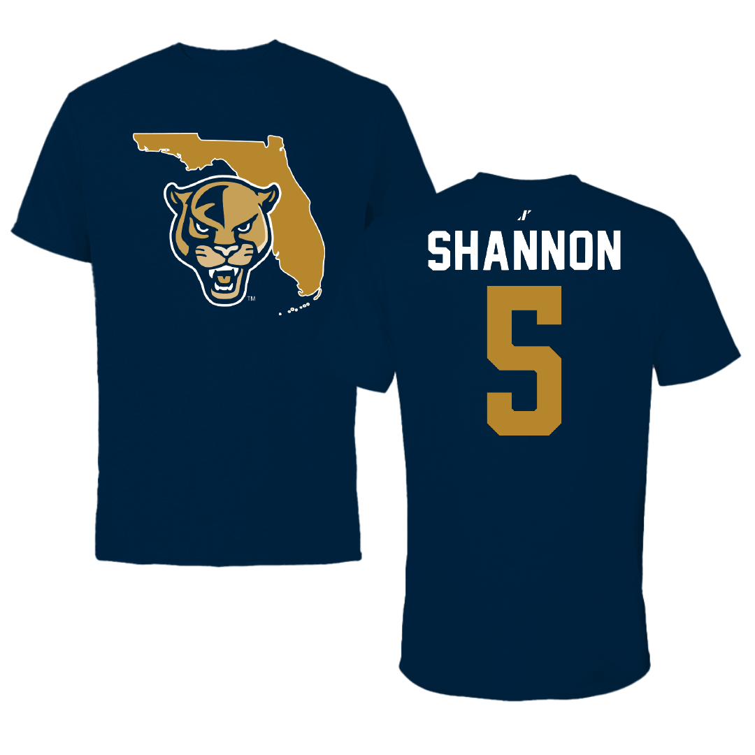 Florida International University Football Navy State Performance Tee - #5 Steven Shannon