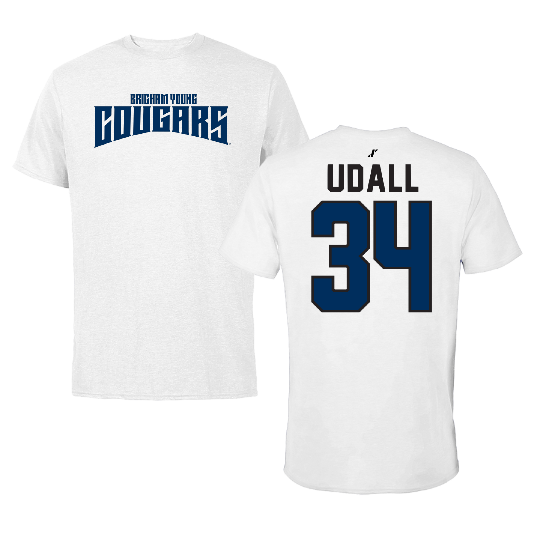 Brigham Young University Softball White Classic Tee - #34 Madison Udall