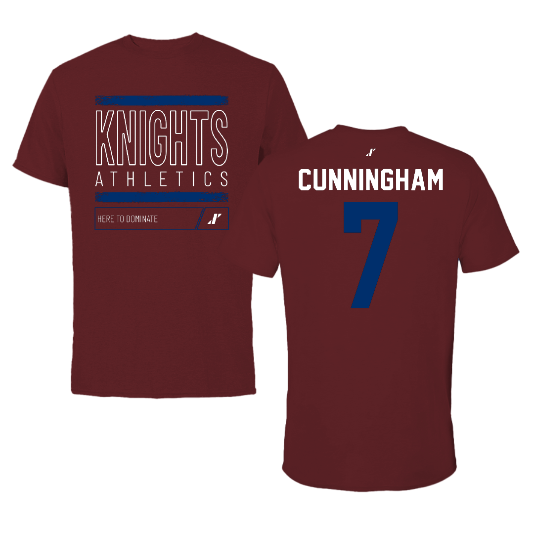 Fairleigh Dickinson University-Metropolitan Campus Softball Maroon Dominate Tee - #7 Riley Cunningham