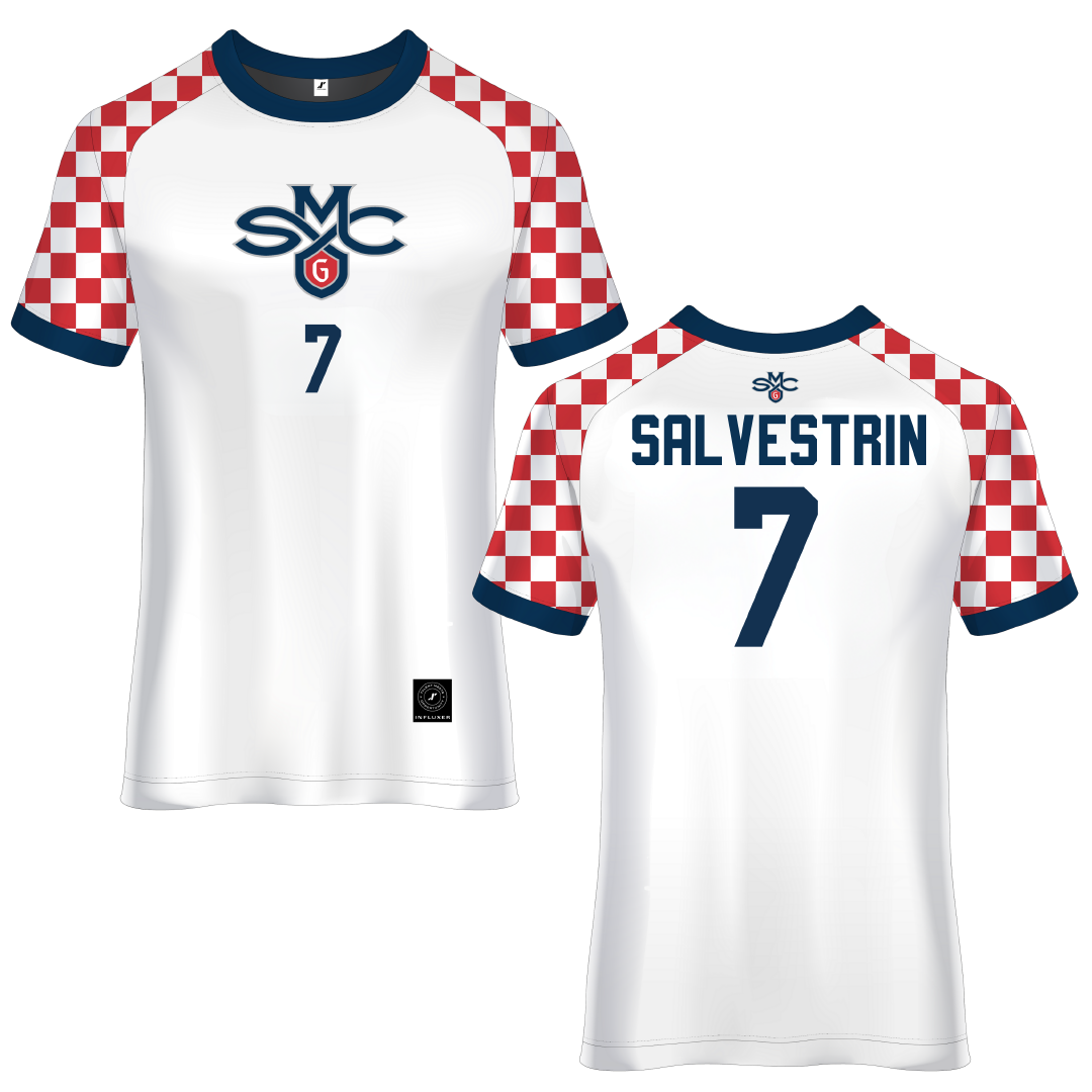 Saint Mary's College of California White Soccer Jersey - #7 Tessa Salvestrin