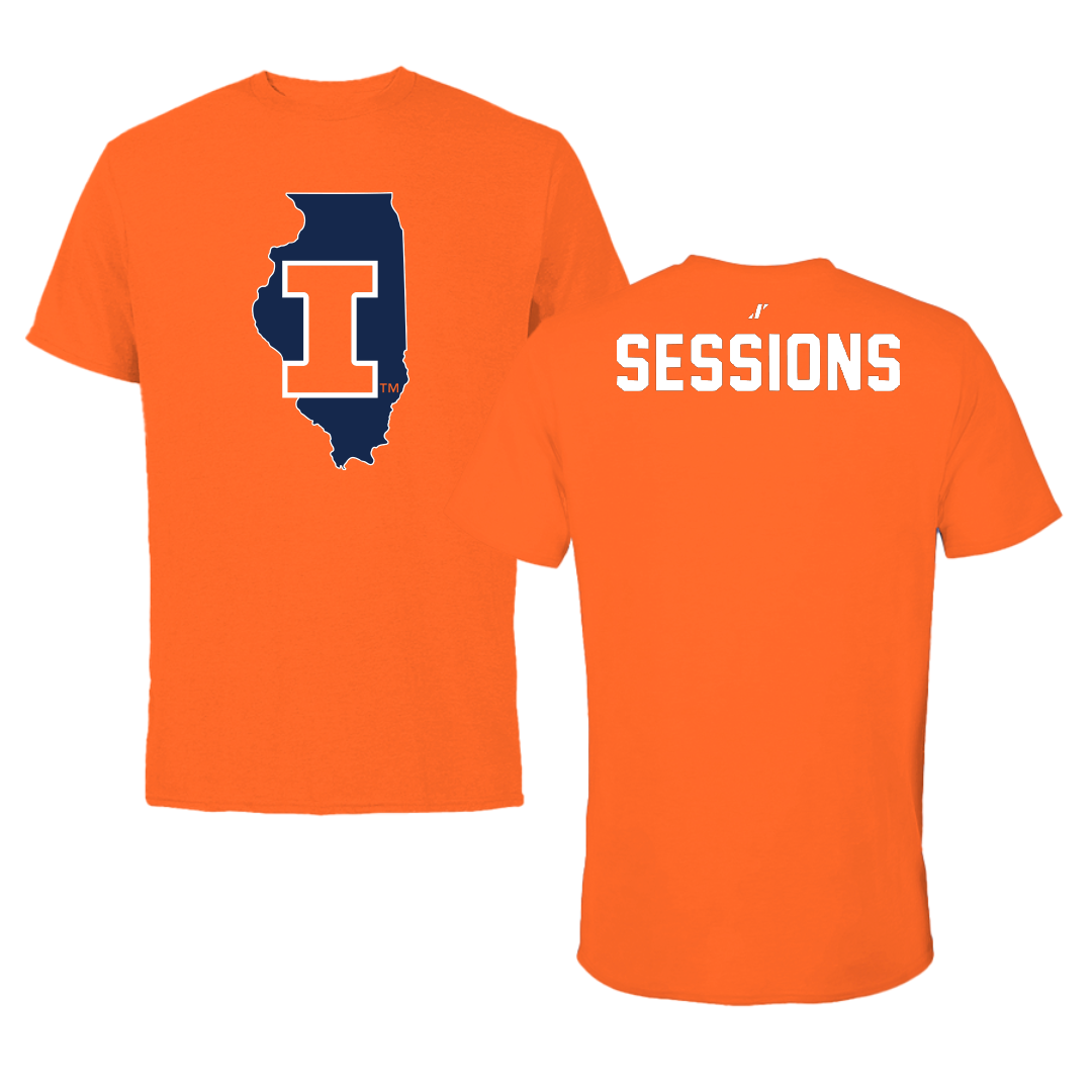 University of Illinois Swimming & Diving Orange State Tee - Kylee Sessions