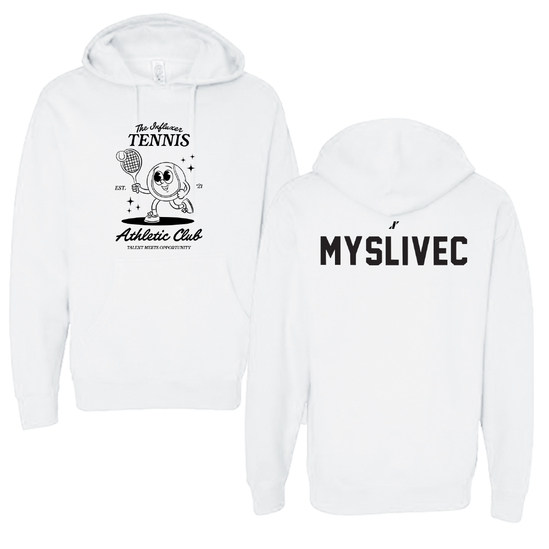 Tennis White Influxer Athletic Club Hoodie - Simon Myslivec