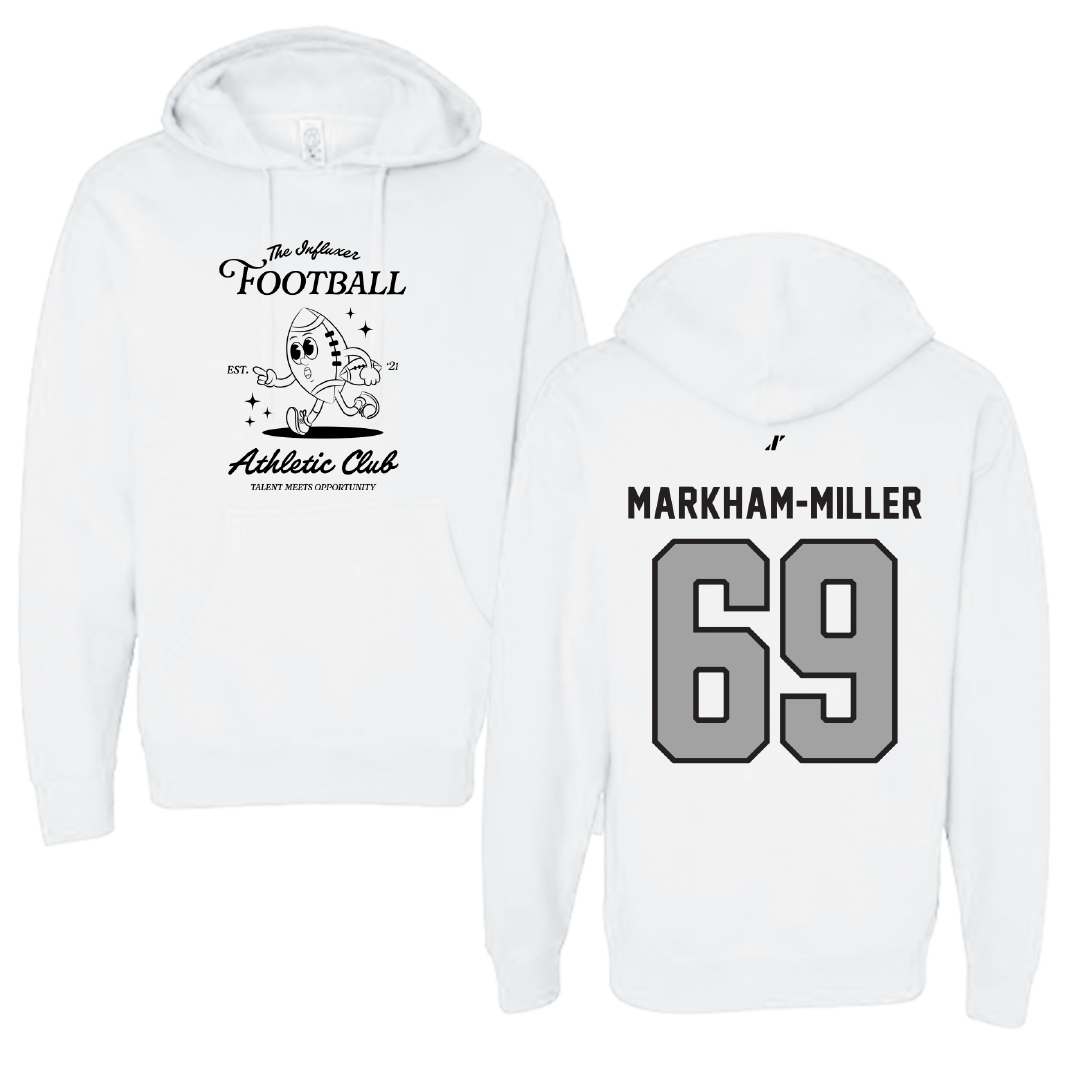 Football White Influxer Athletic Club Hoodie - #69 Ian Markham-Miller