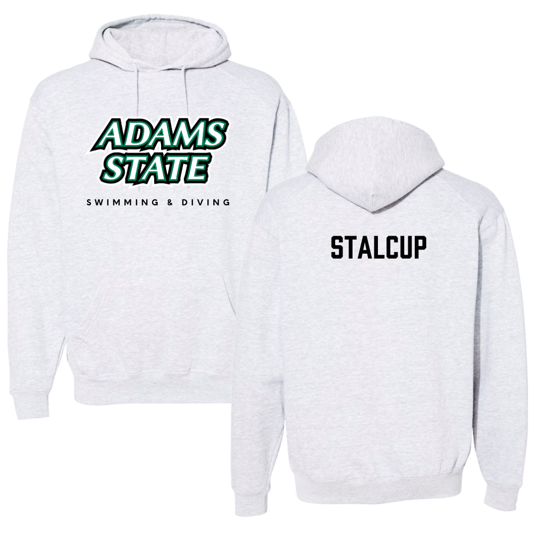 Adams State University Swimming & Diving Gray Block Hoodie - Brayden Stalcup