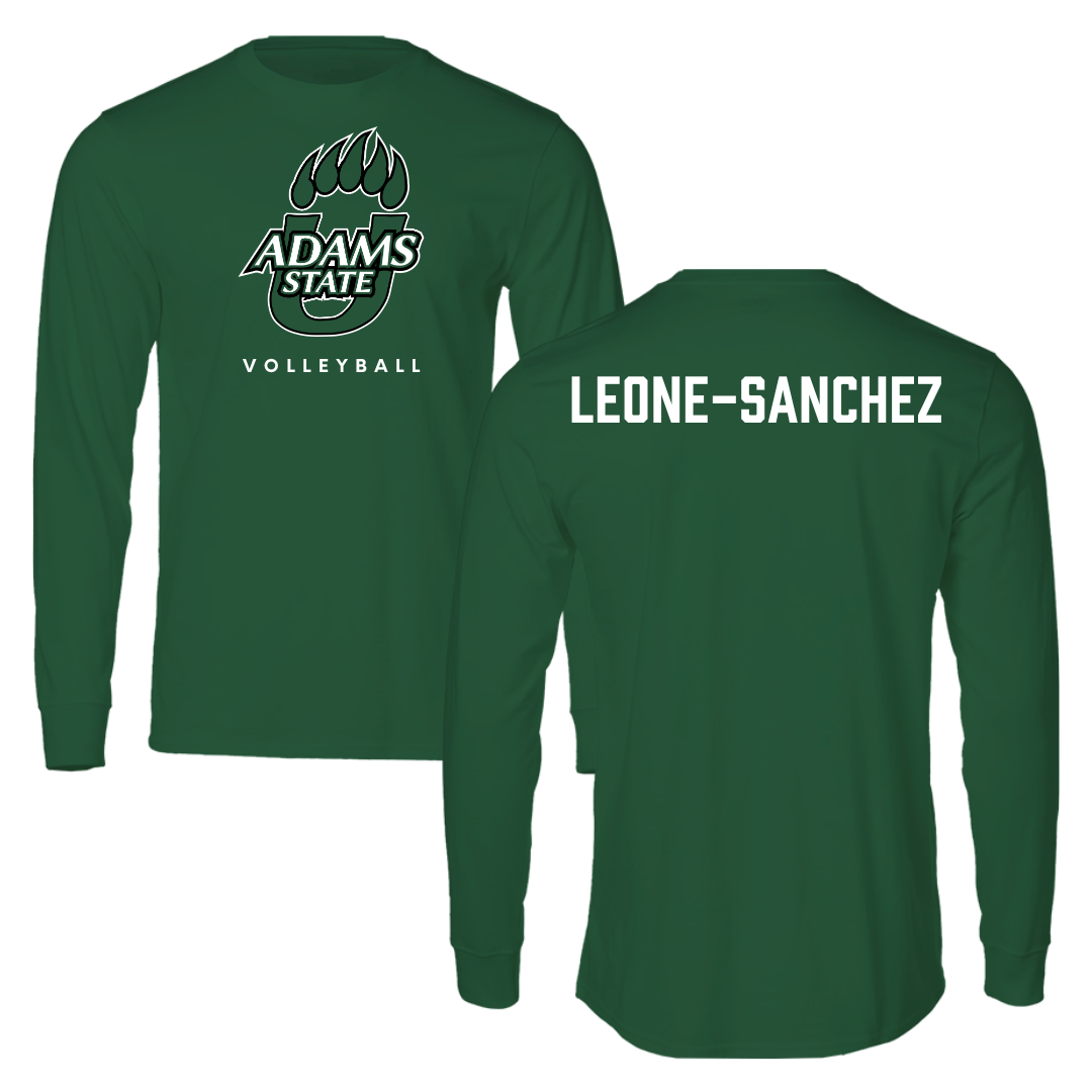 Adams State University Volleyball Forest Green Long Sleeve - Sierra Leone-Sanchez