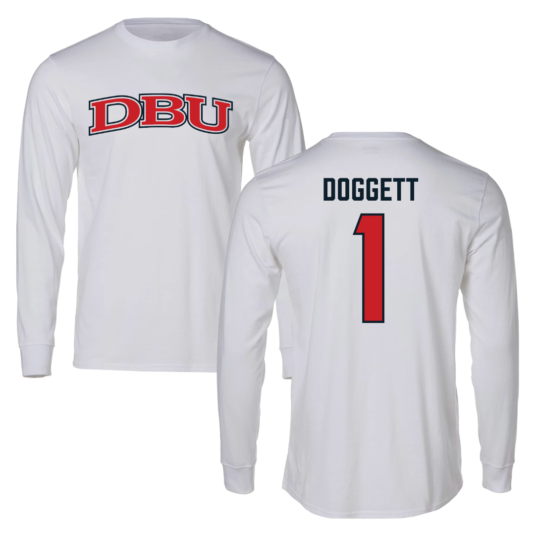 Dallas Baptist University Volleyball White Long Sleeve - #1 Daylee Doggett