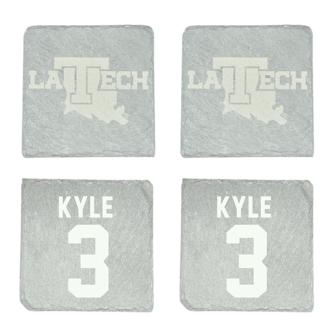 Louisiana Tech University Soccer Stone Coaster (4 Pack)  - #3 Avery Kyle