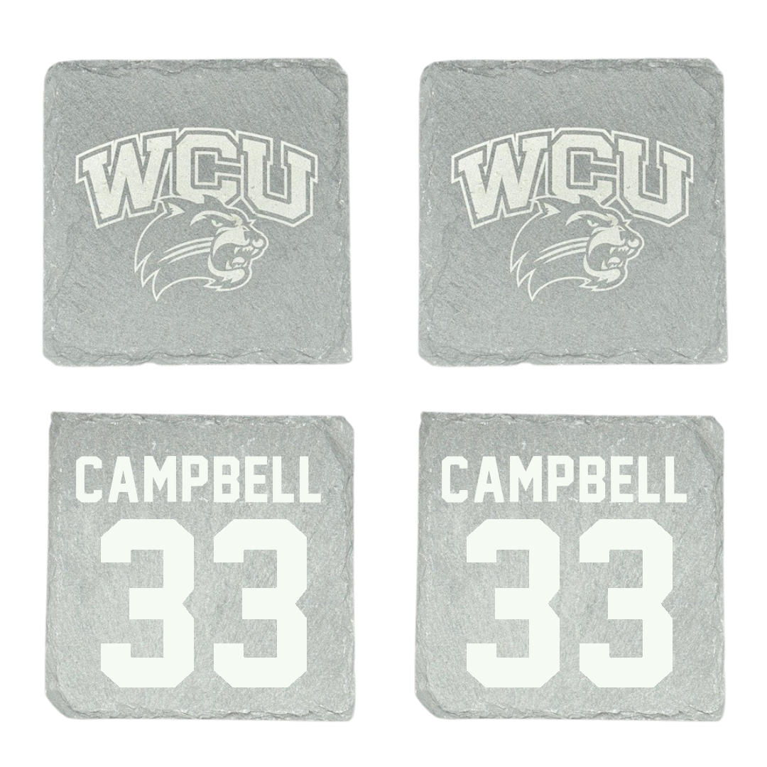Western Carolina University Football Stone Coaster (4 Pack)  - #33 Lee Campbell