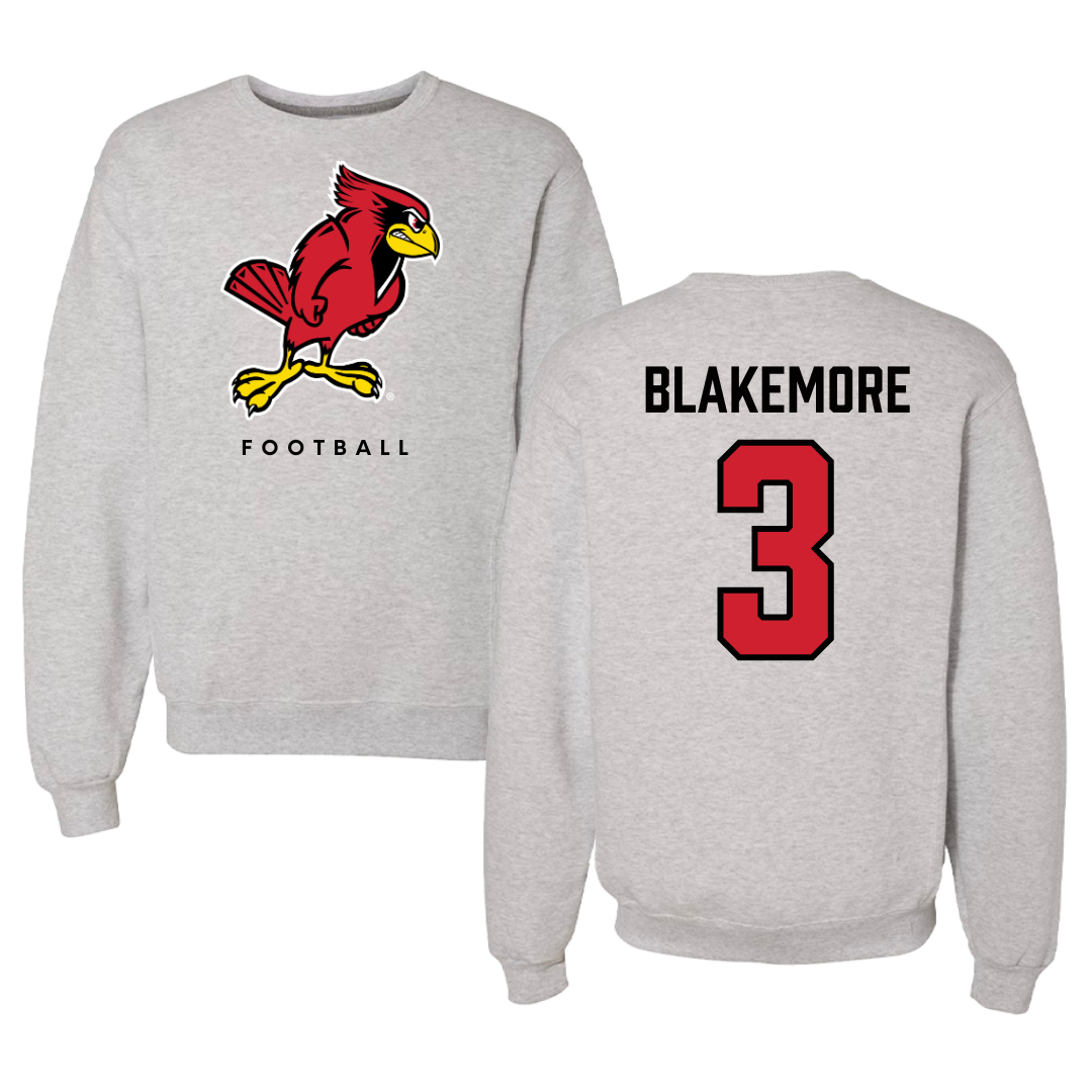 Illinois State University Football Gray Crewneck - #3 Mason King