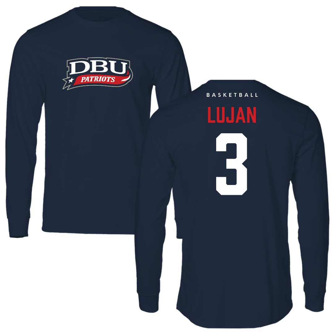 Dallas Baptist University Basketball Navy Long Sleeve - #3 Ricky Lujan