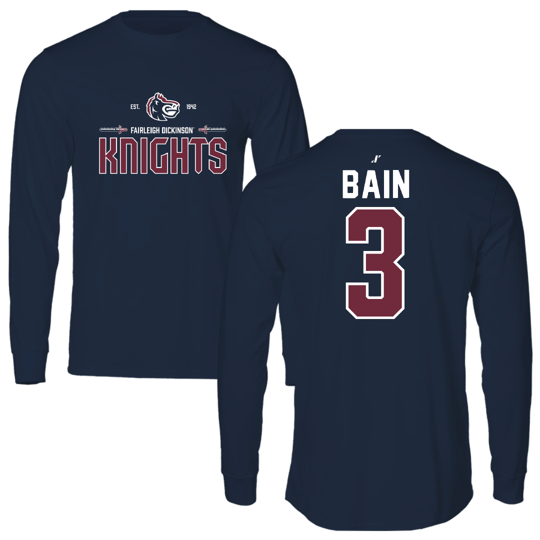 Fairleigh Dickinson University-Metropolitan Campus Volleyball Navy General Long Sleeve - #3 Avery Bain
