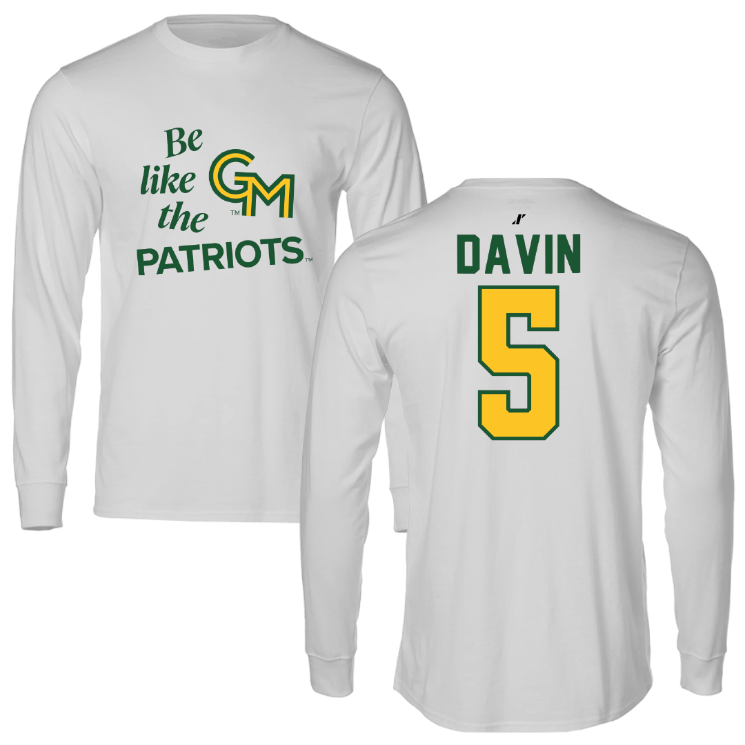 George Mason University Soccer Light Gray Be Like Us Performance Long Sleeve - #5 Eliana Davin