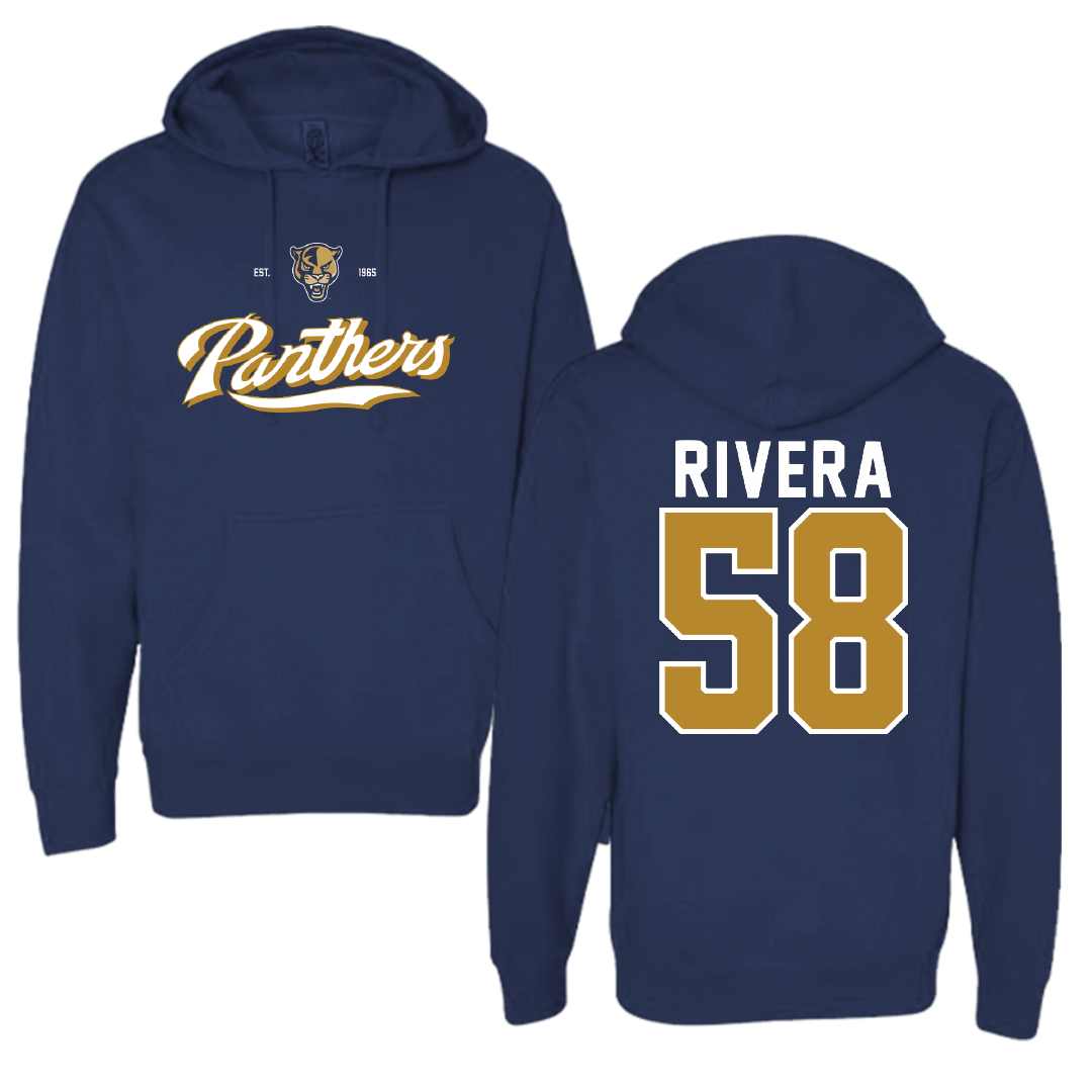 Florida International University Football Navy General Hoodie - #58 Ashton Rivera