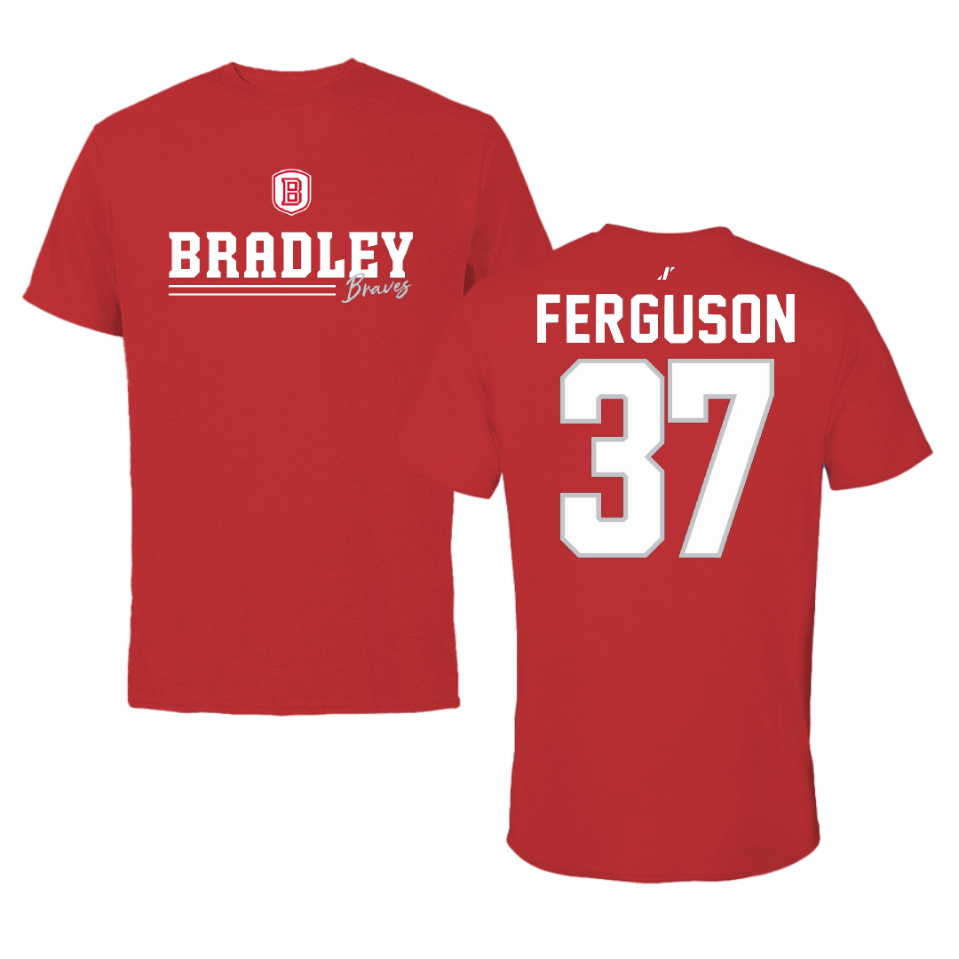 Bradley University Soccer Red General Tee - #37 Ian Ferguson