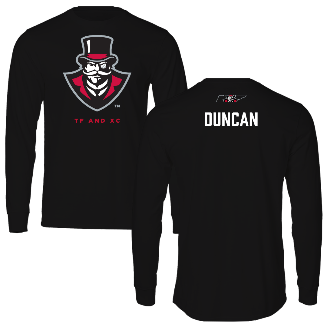 Austin Peay State University TF and XC Black Mascot Performance Long Sleeve - Connor Duncan