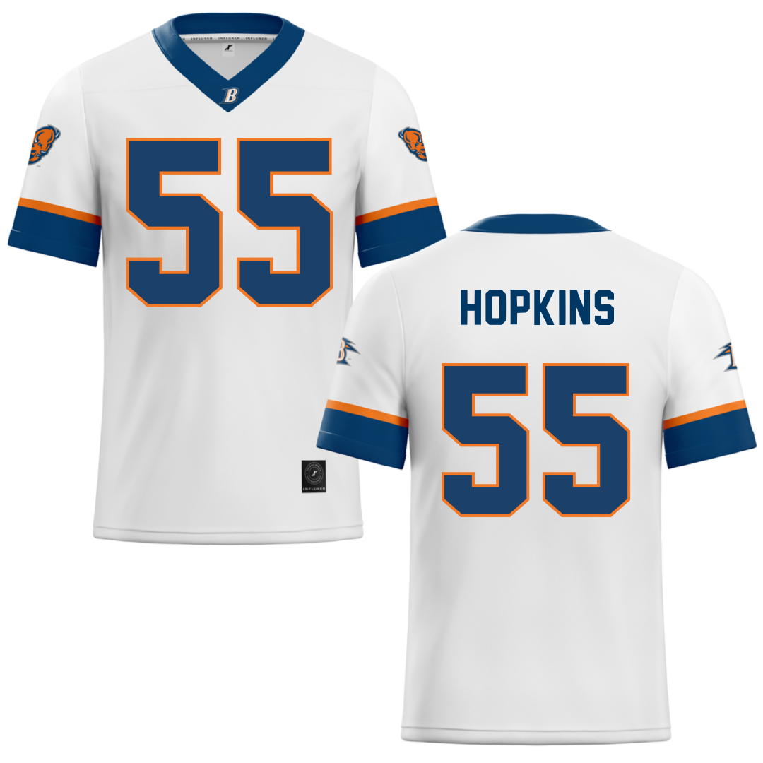 Bucknell University White Lacrosse Jersey - #55 Will Hopkins