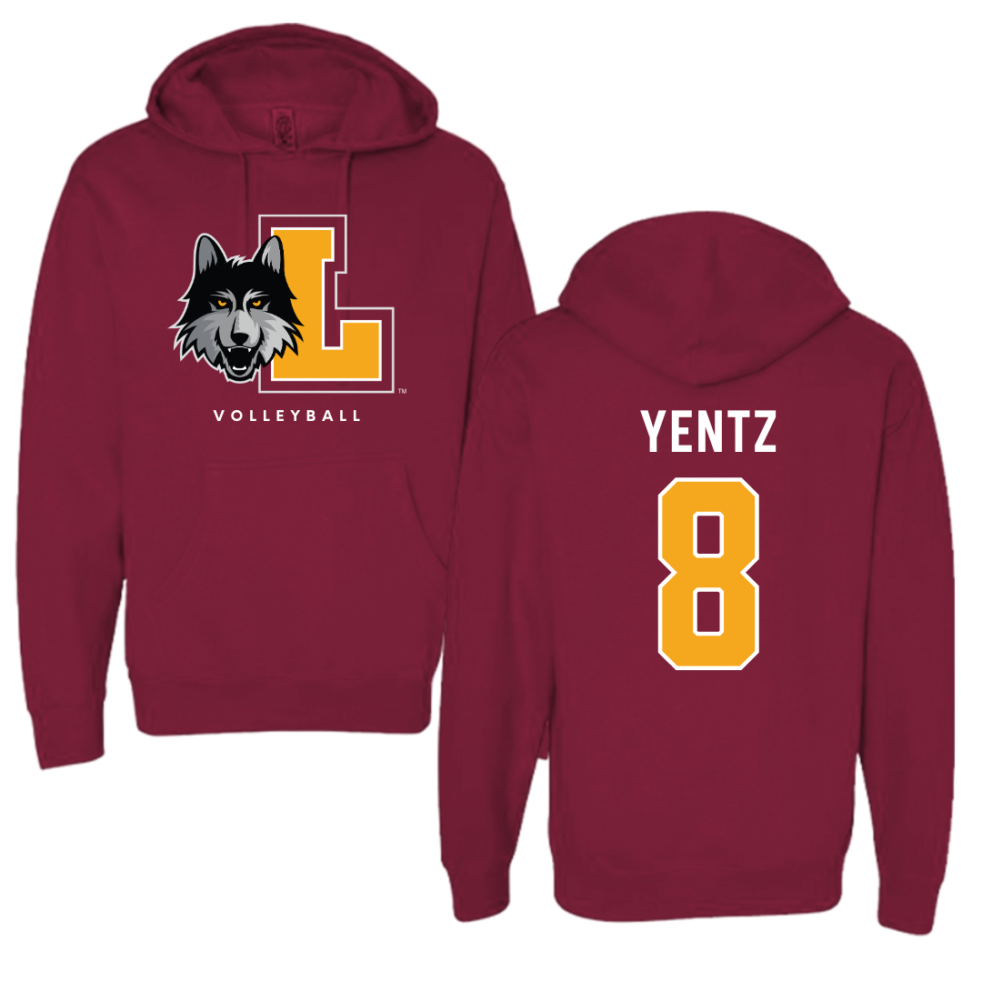 Loyola University-Chicago Volleyball Maroon Hoodie - #8 Jack Yentz