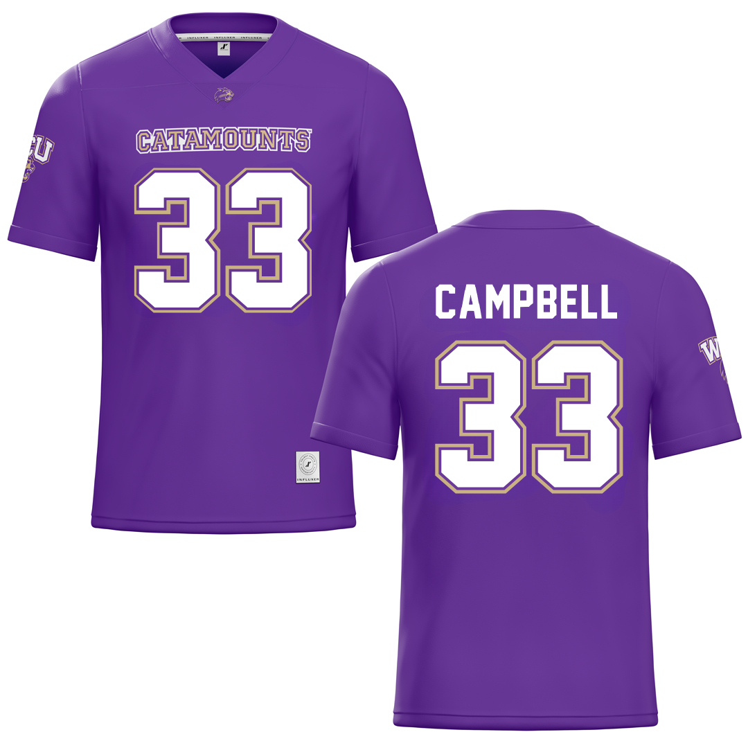 Western Carolina University Purple Football Jersey - #33 Lee Campbell