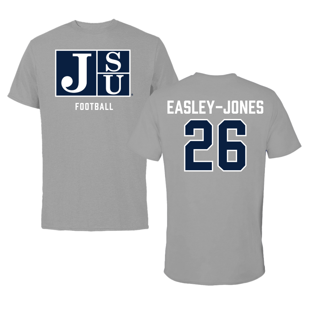 Jackson State University Football Gray Tee - #26 Tavarious Easley-Jones