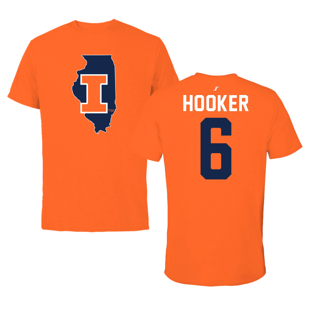 University of Illinois Softball Orange State Performance Tee - #6 Juliana Hooker