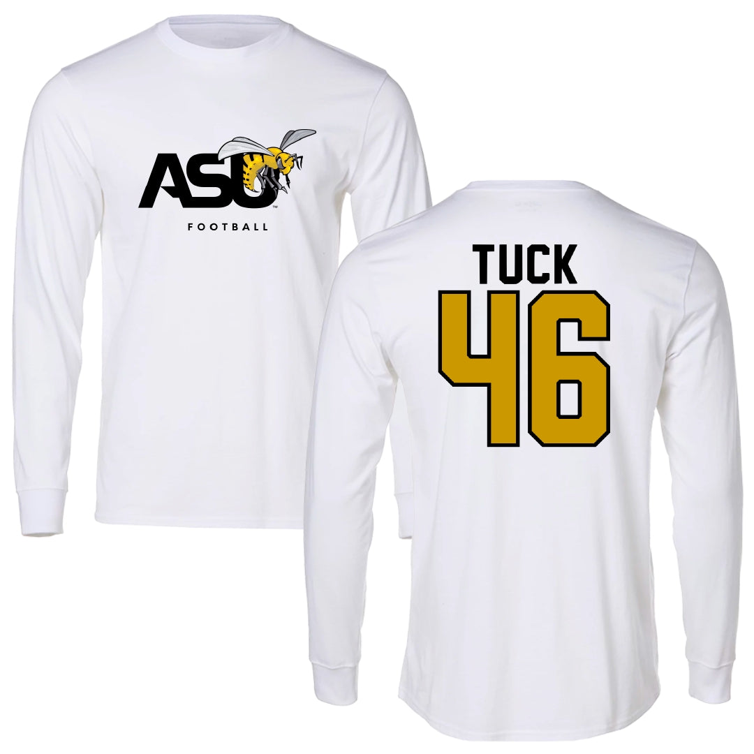 Alabama State University Football White Long Sleeve - #46 Harrison Tuck