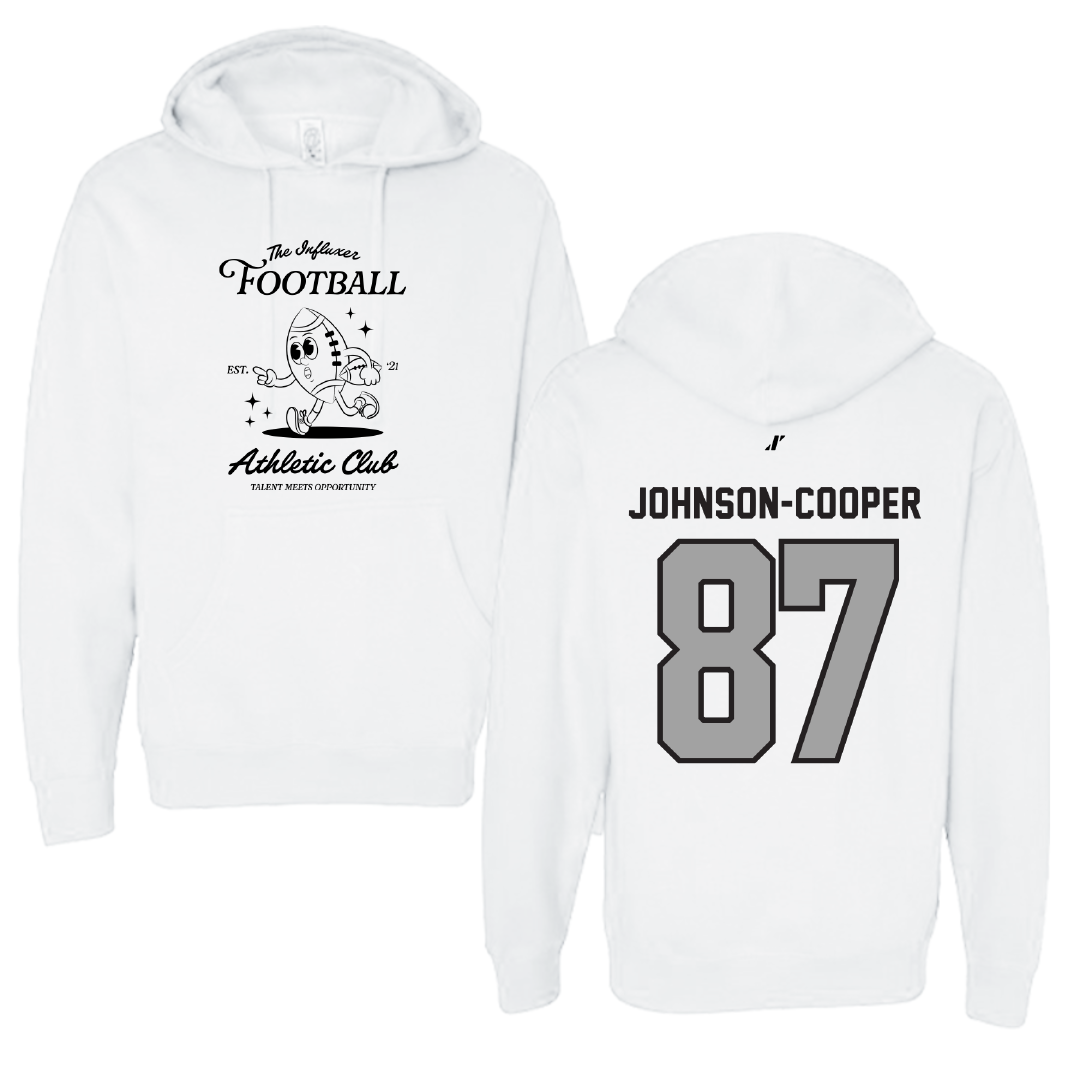 Football White Influxer Athletic Club Hoodie - #87 Demarea Johnson-Cooper