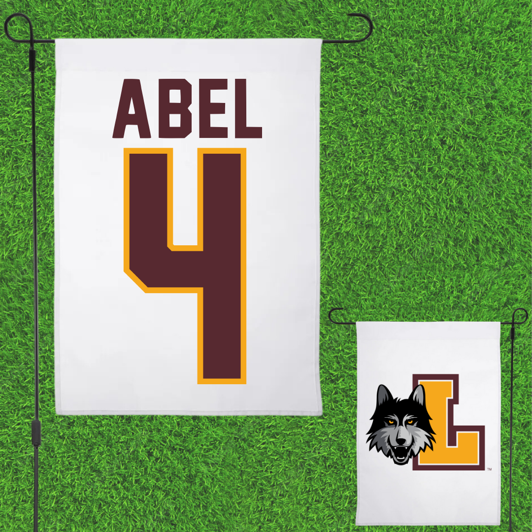Loyola University-Chicago Soccer White Garden Flag - #4 Alaina Abel