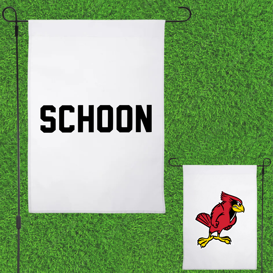Illinois State University Track and Field White Garden Flag - Sawyer Schoon