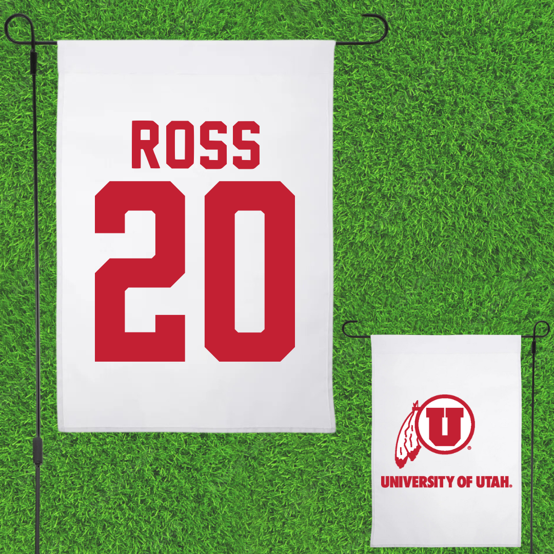 University of Utah Basketball White Garden Flag - #20 Reese Ross