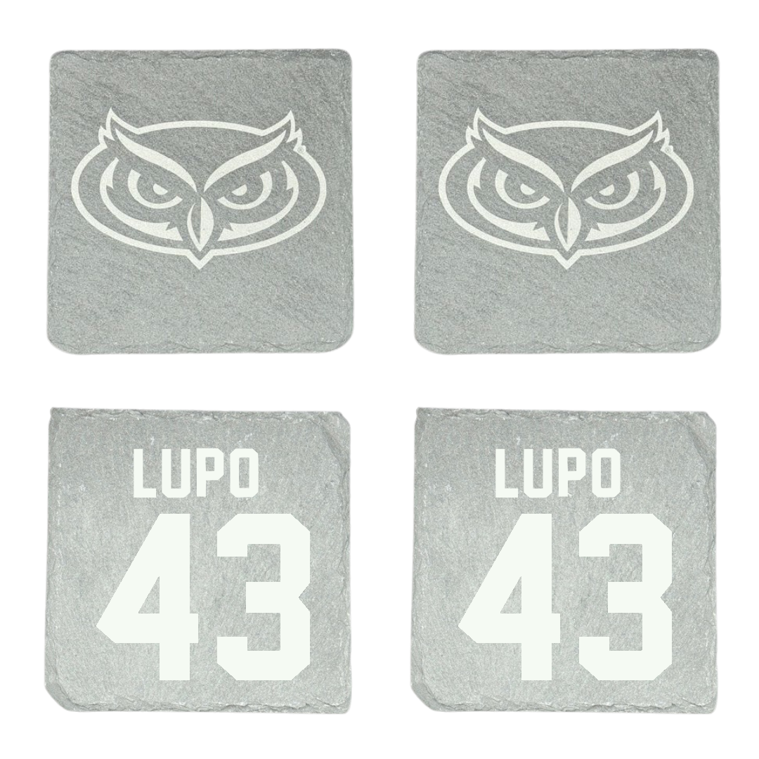 Florida Atlantic University Football Stone Coaster (4 Pack)  - #43 Logan Lupo