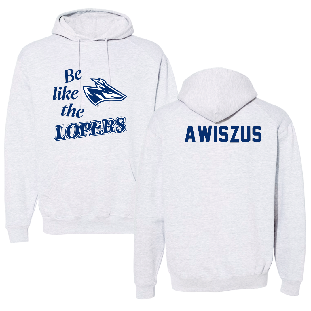 University of Nebraska at Kearney Wrestling Light Gray Be Like Us Hoodie - Jacob Awiszus