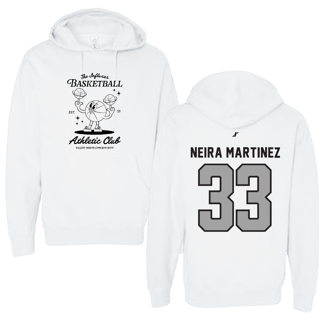 Basketball White Influxer Athletic Club Hoodie - #33 Marta Neira Martinez