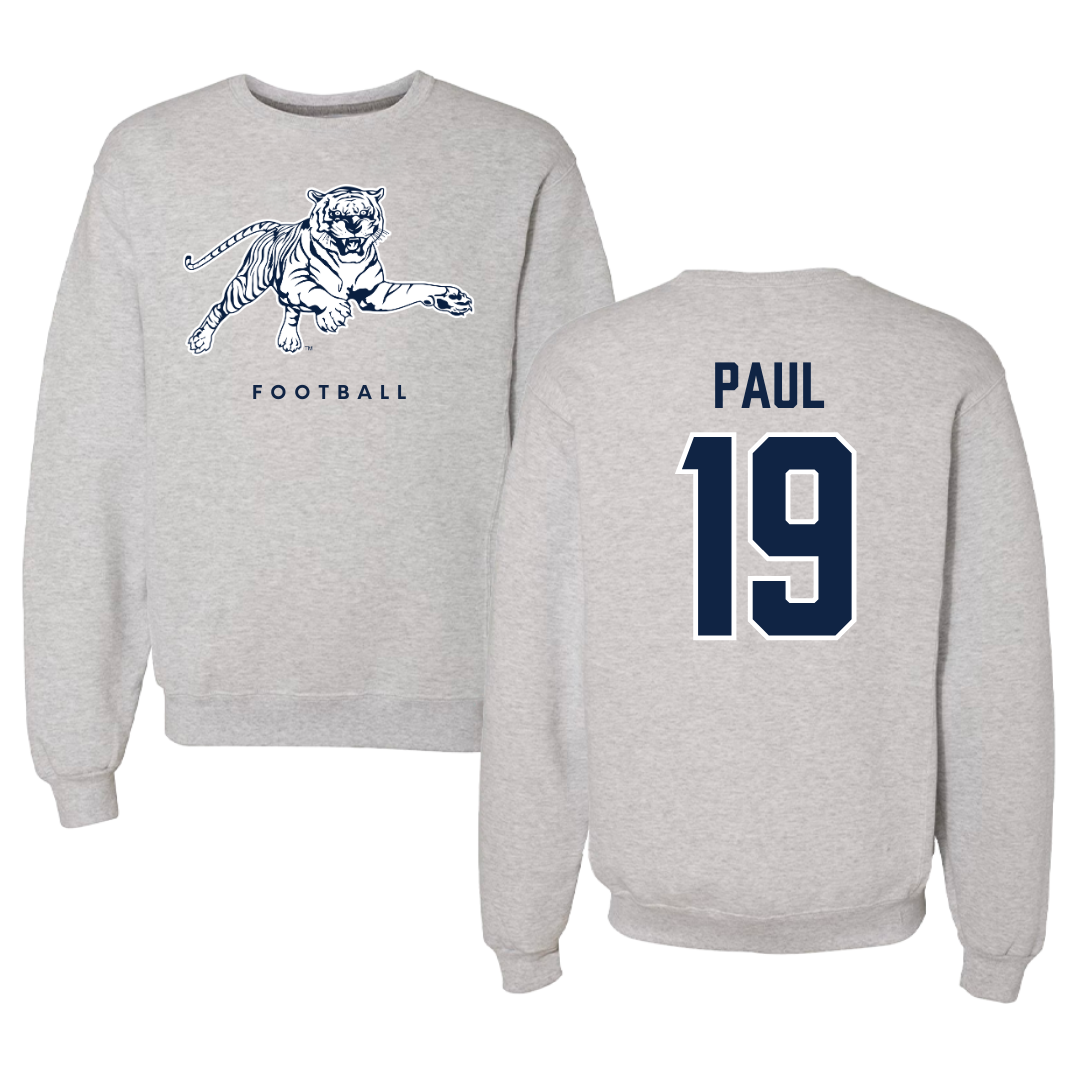 Jackson State University Football Gray Crewneck - #19 Kobe Paul