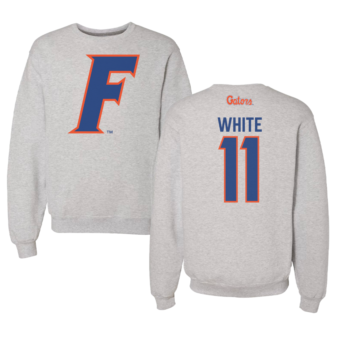 University of Florida Soccer Gray Crewneck - #11 Sophie White