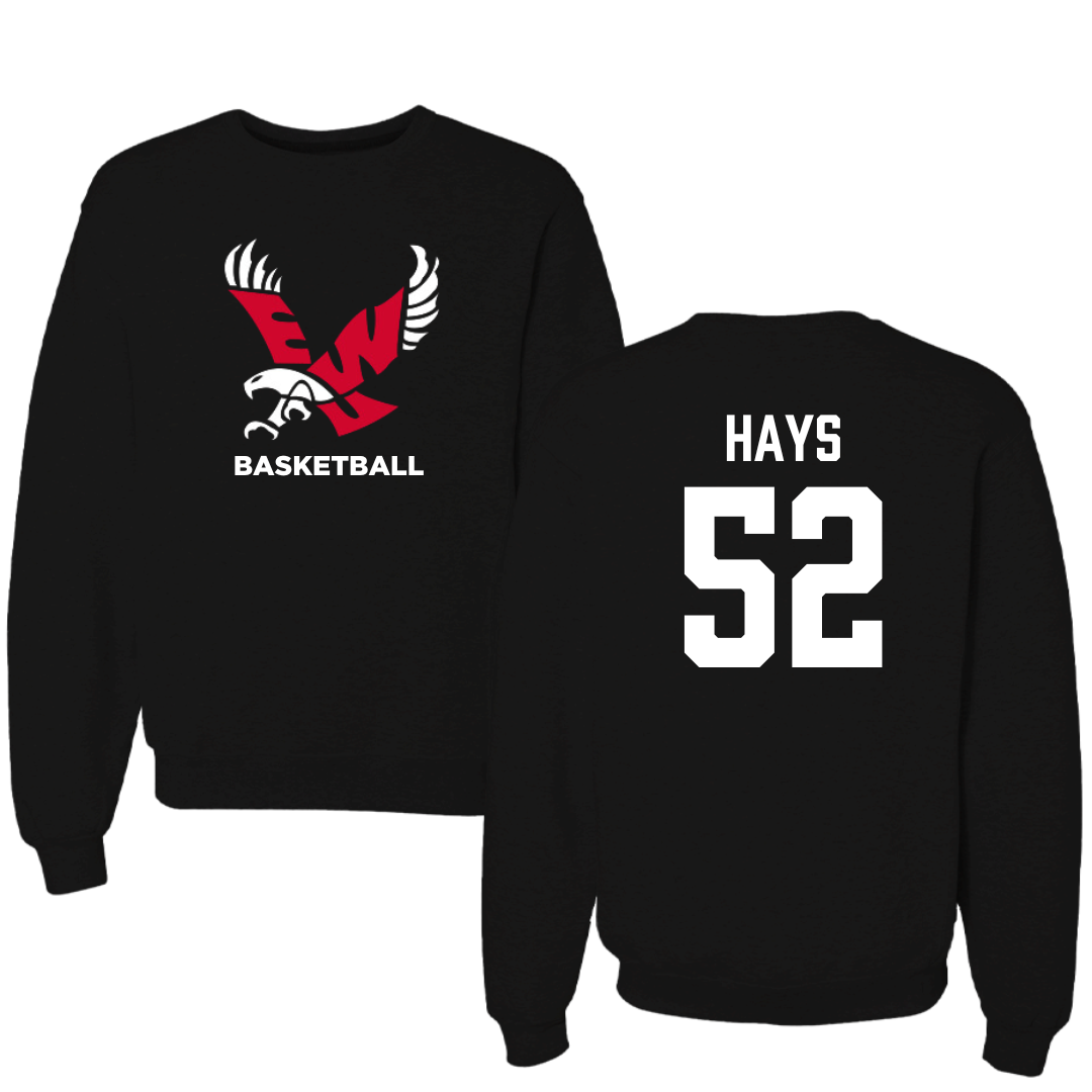 Eastern Washington University Basketball Black EWU Crewneck - #52 Bella Hays