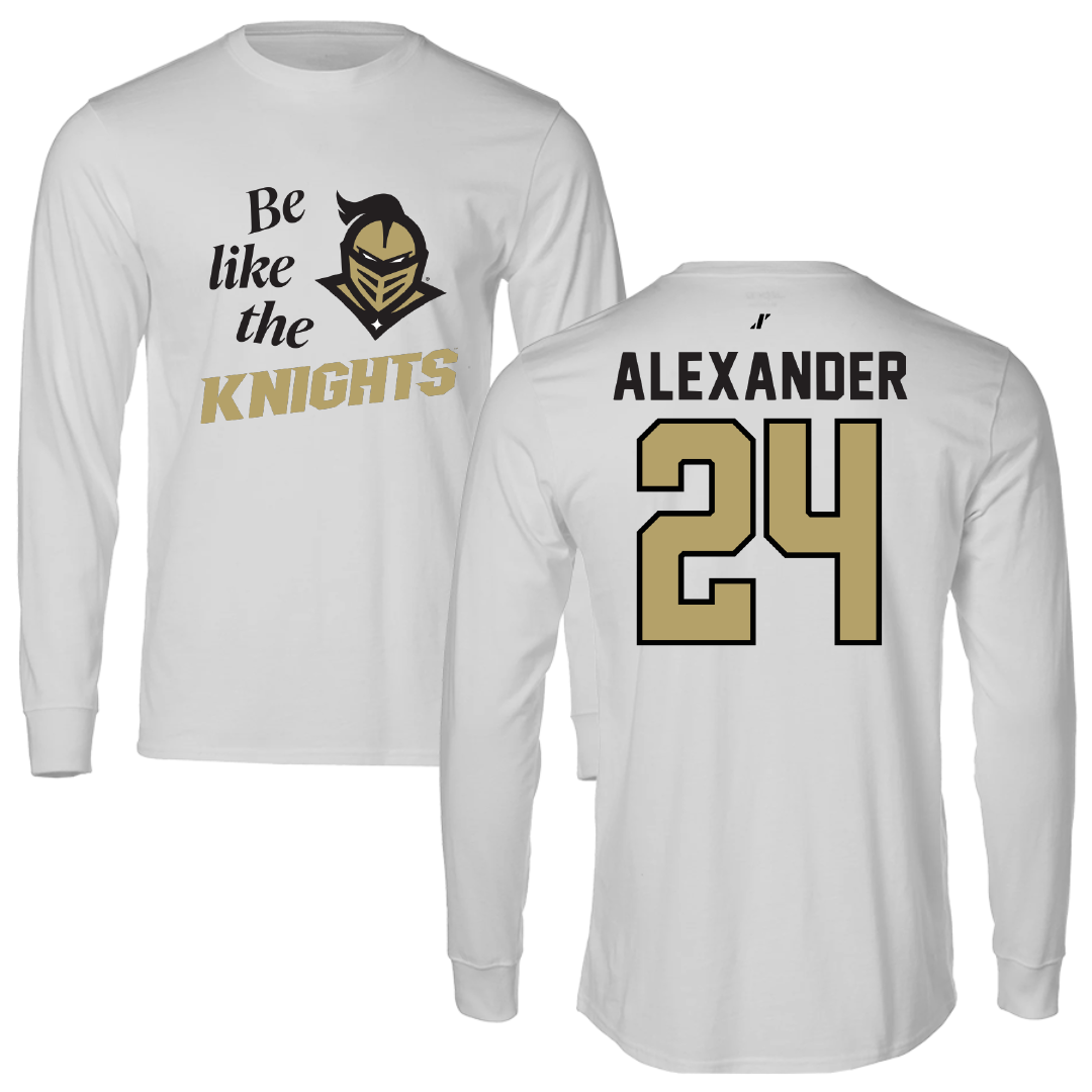 University of Central Florida Football Light Gray Be Like Us Long Sleeve - #24 Xe'ree Alexander