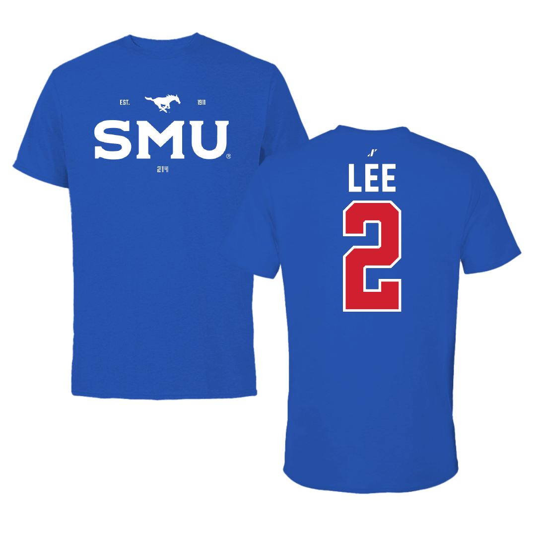 Southern Methodist University Soccer Blue General Tee - #2 Kaya Lee