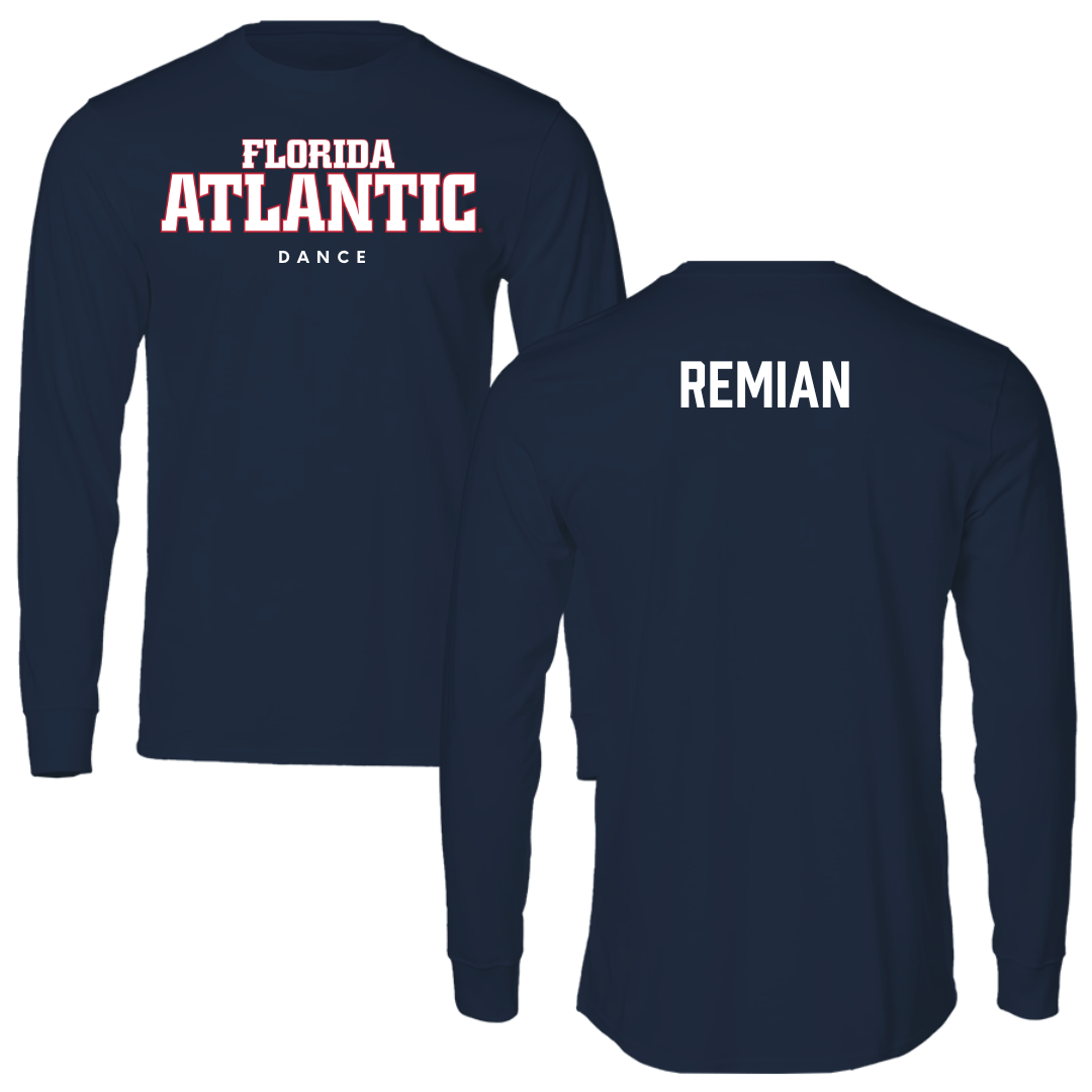 Florida Atlantic University Dance Navy Block Performance Long Sleeve - Jenna Remian