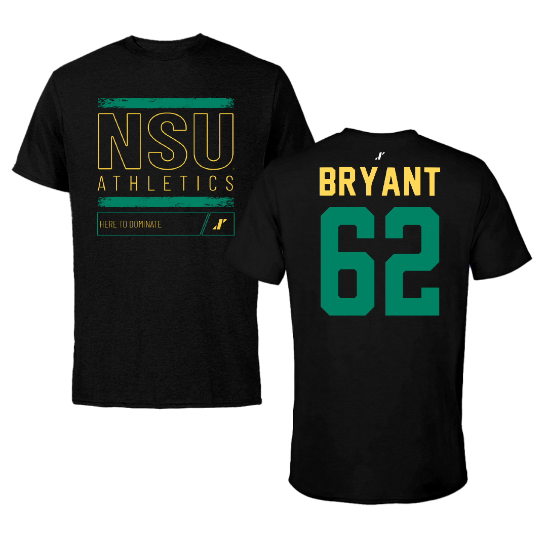 Norfolk State University Football Black Dominate Tee - #62 Jaden Bryant