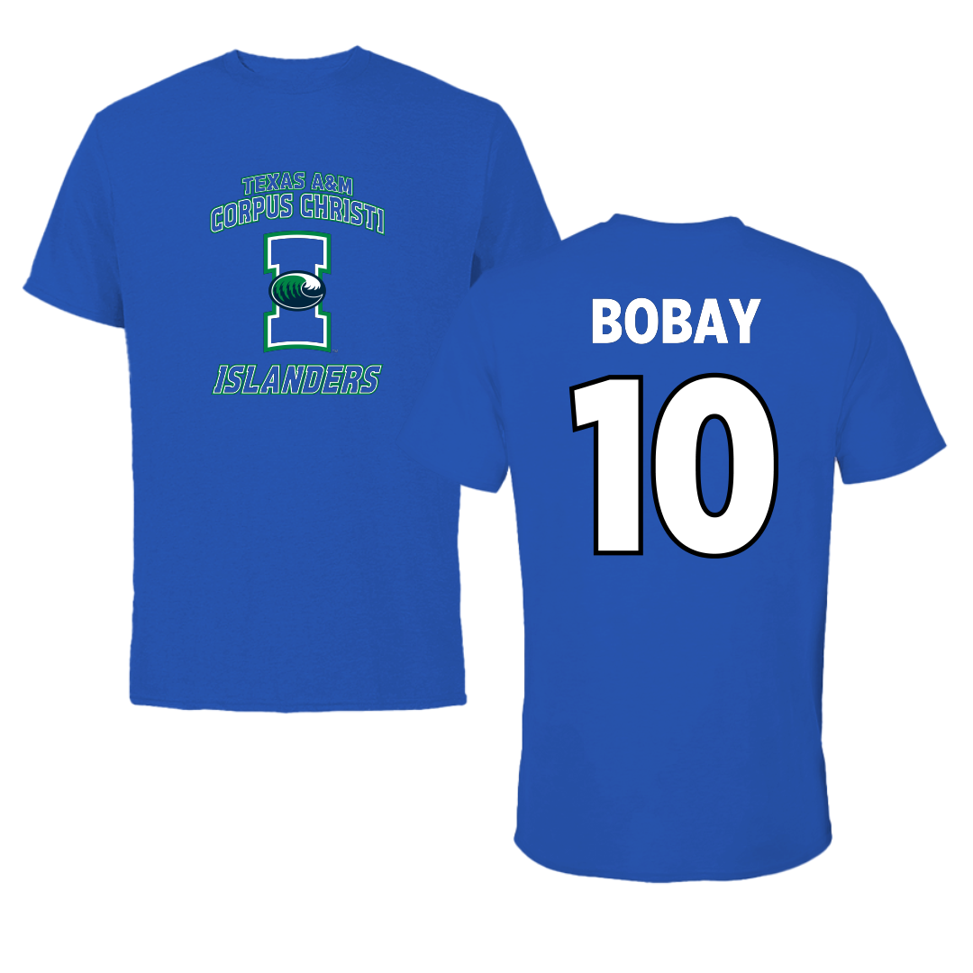 Texas A&M University-Corpus Christi Beach Volleyball Blue Islanders Tee - #10 Kristin Bobay