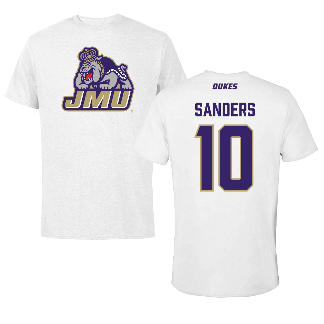 James Madison University Softball White Tee - #10 Carsen Sanders