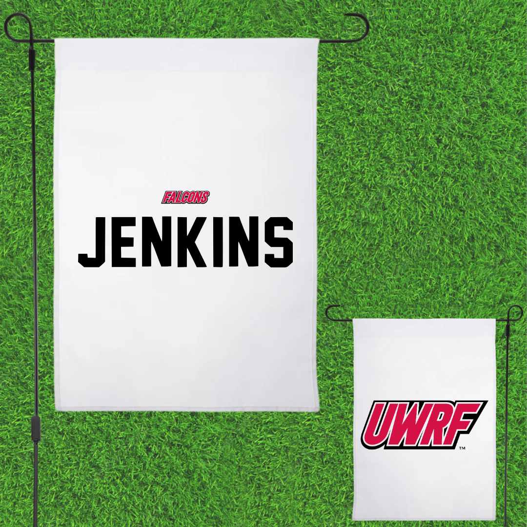 University of Wisconsin-River Falls TF and XC White Garden Flag - Kate Jenkins