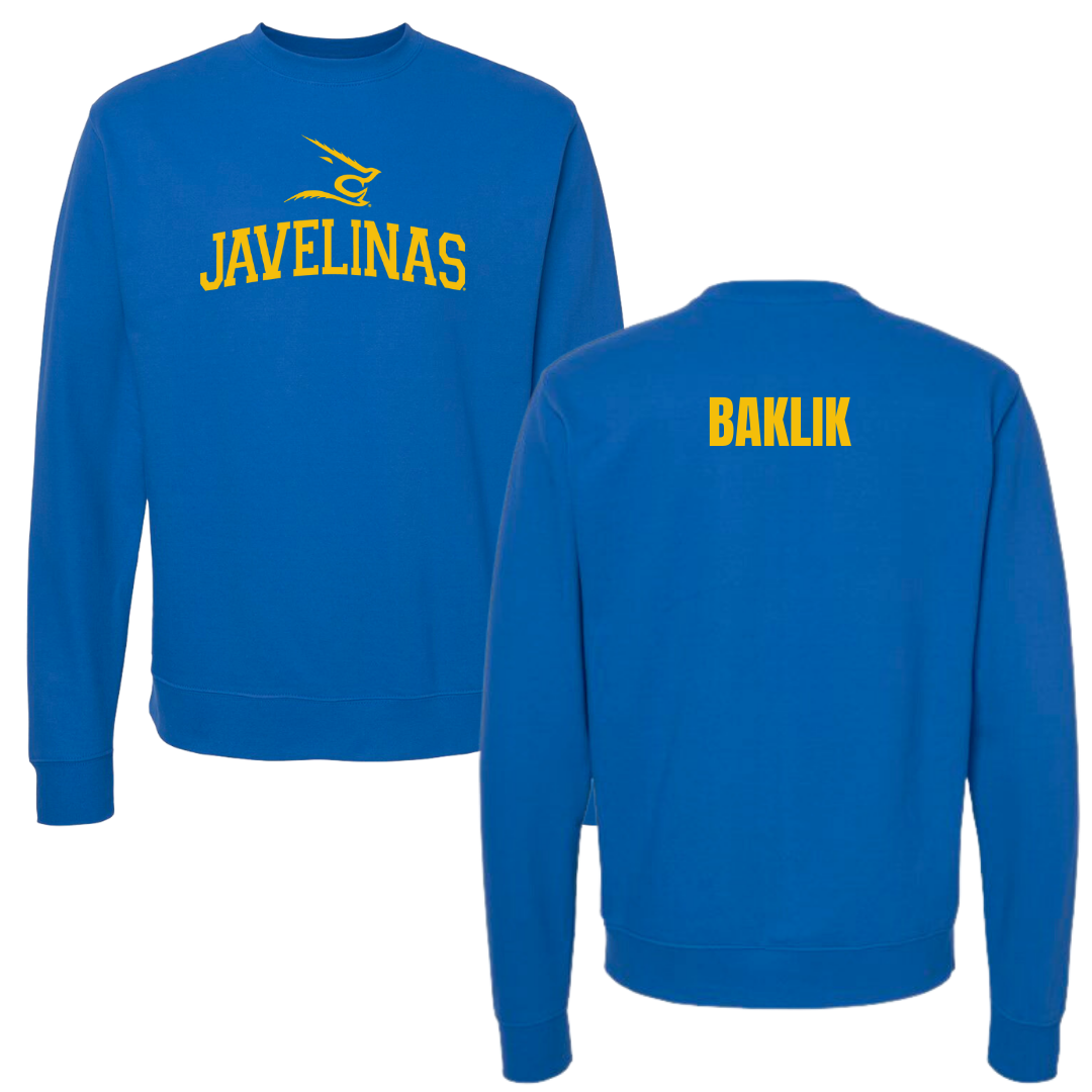 Texas A&M University-Kingsville TF and XC Blue Crewneck - Payton Baklik