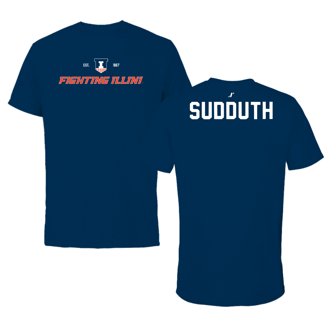 University of Illinois TF and XC Navy General Performance Tee - Tyler Sudduth