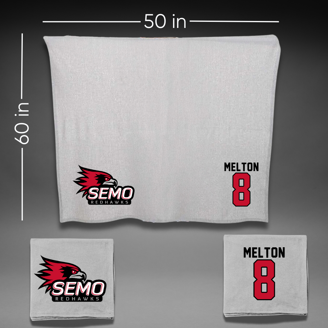 Southeast Missouri State University Softball Gray Blanket - #8 Sydney Melton