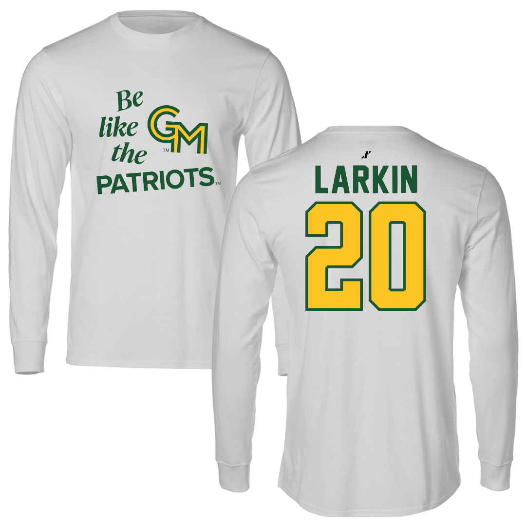 George Mason University Volleyball Light Gray Be Like Us Performance Long Sleeve - #20 Camille Larkin